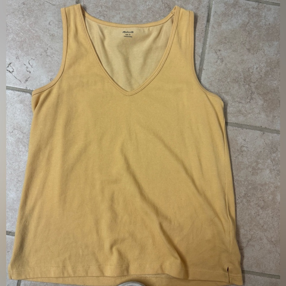 Yellow Madewell Vneck tank top